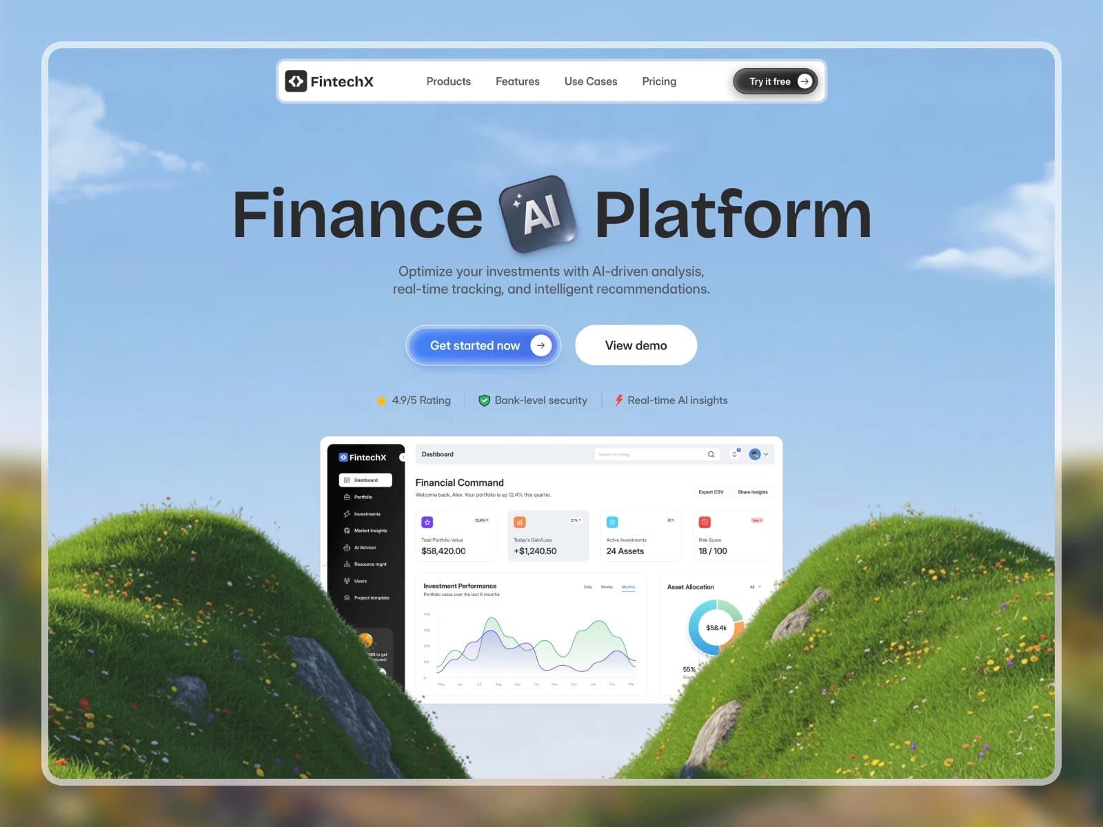 Direction visuelle : SaaS et finance